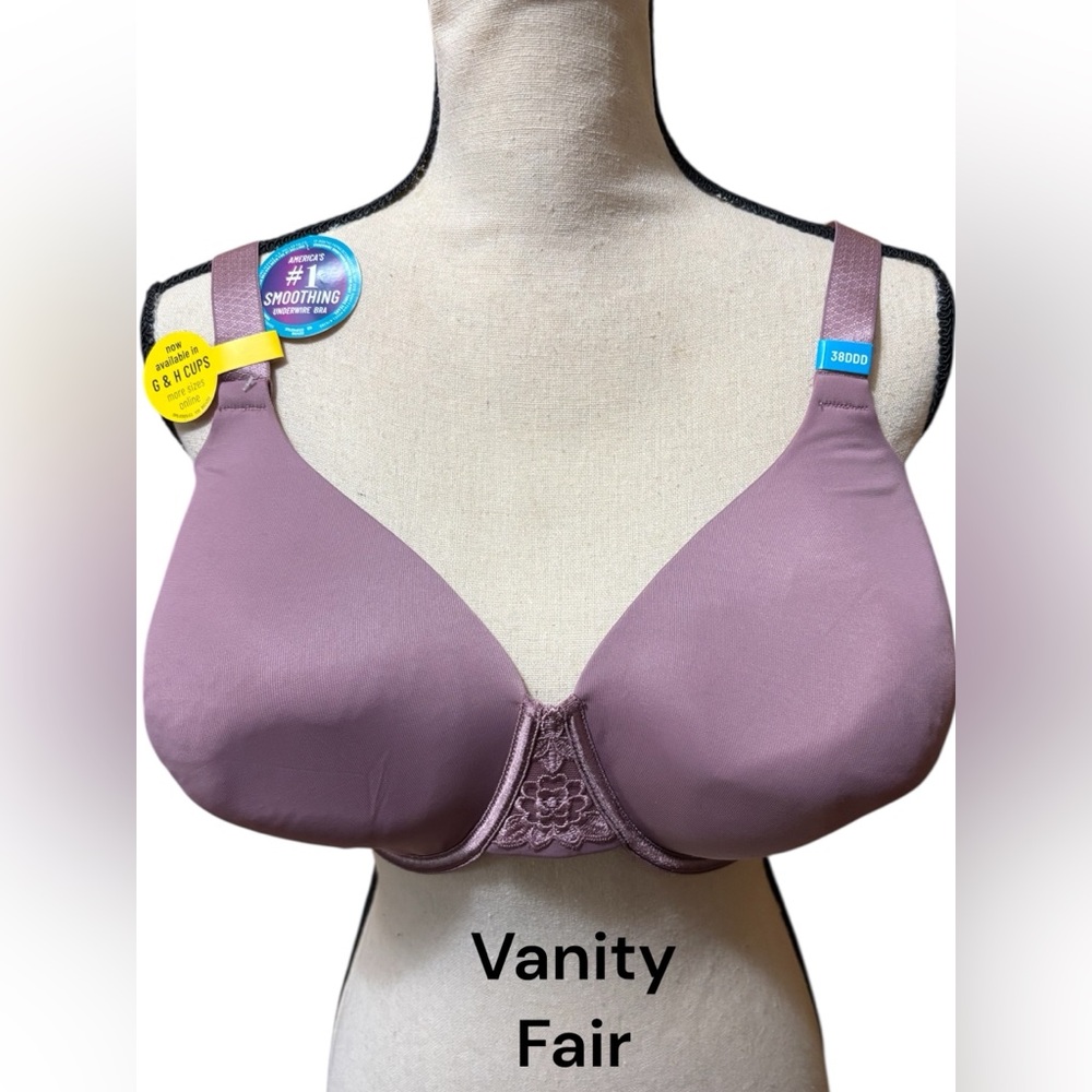 Vanity Fair-NWT 38DDD Beauty Back/
Minimizer. Color purple . 4 hook/3 position